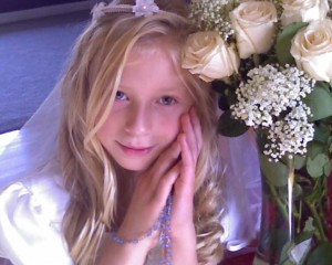 Anna on her First Communion Day