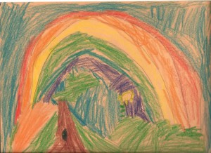 Rainbow created and colored by Spencer