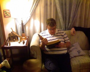 My Dad Reading from the Bible Christmas Eve