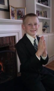 Jake after his 1st Communion