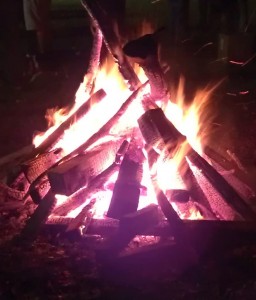 A fire