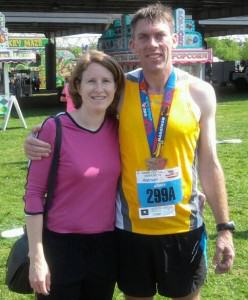 Me and Aaron (after his 1st marathon)