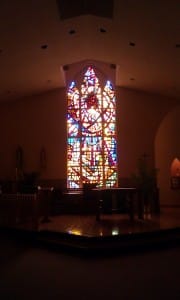 Our Stained Glass window in my lovely Church
