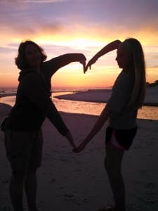 Me and Anna forming a heart