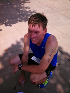Aaron after he completed his 1st triathlon 