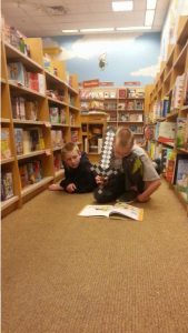 Spencer & Jake in the book store